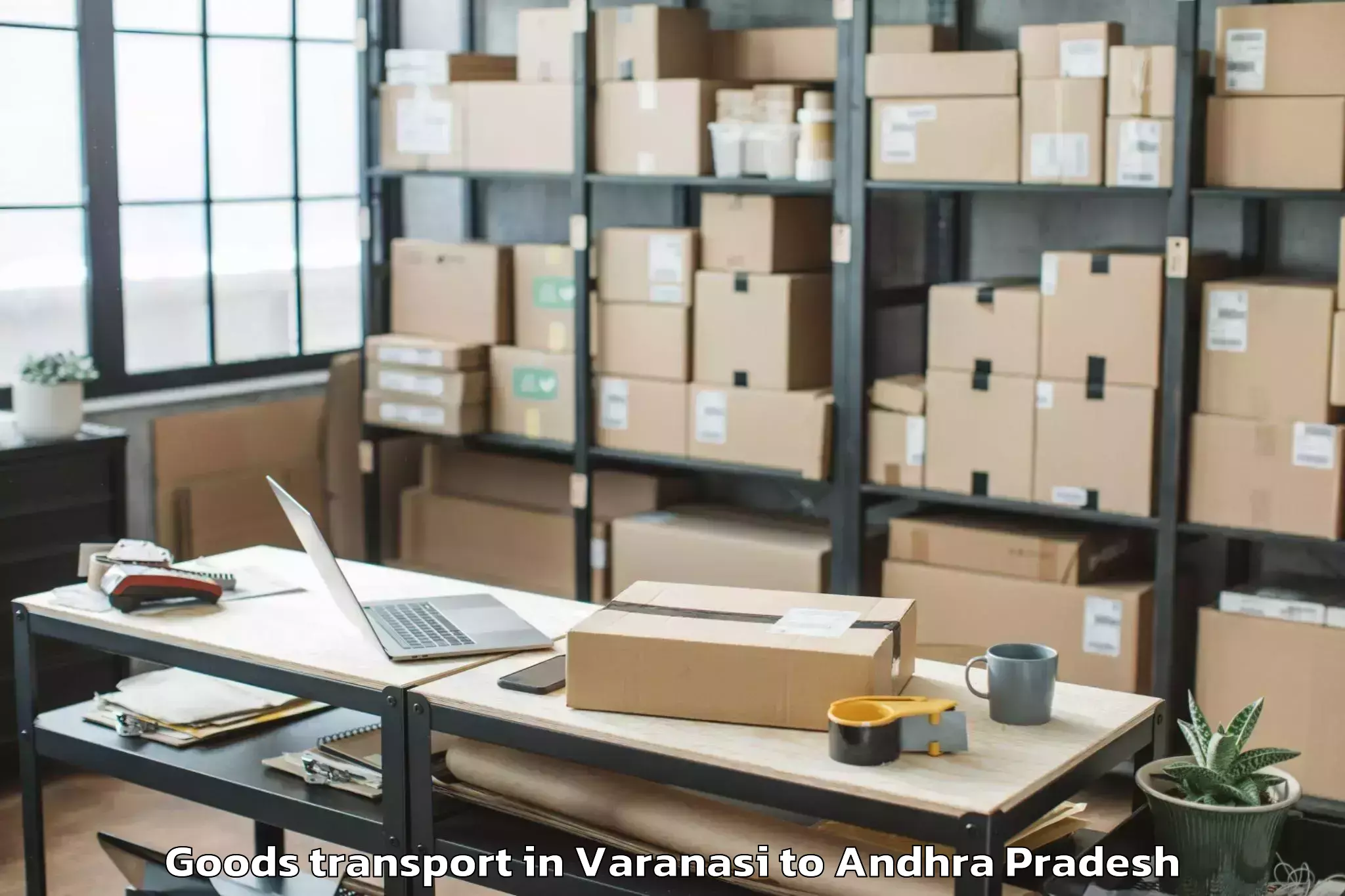 Reliable Varanasi to Kollipara Goods Transport